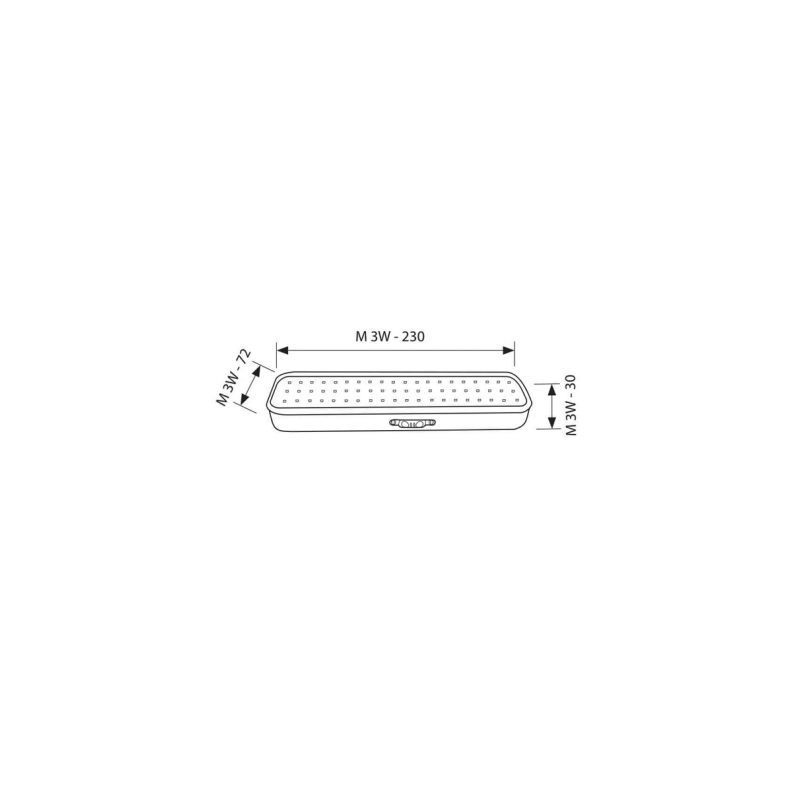 Φωτιστικό Ασφαλείας led 3W 30chip 6400K (ΨΥΧΡΟ) μονής όψης με ενδείξεις