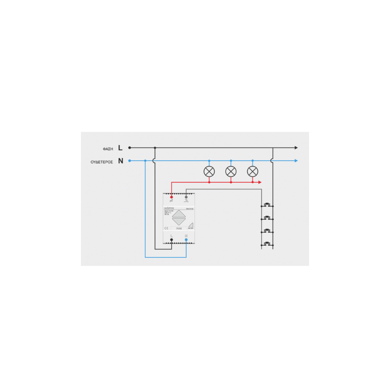 Dimmer Ράγας 500W για λαμπτήρες LED (ΤΗΛΕΧΕΙΡΙΣΜΟΣ BUTTON) ειδικά για FILAMENT LED