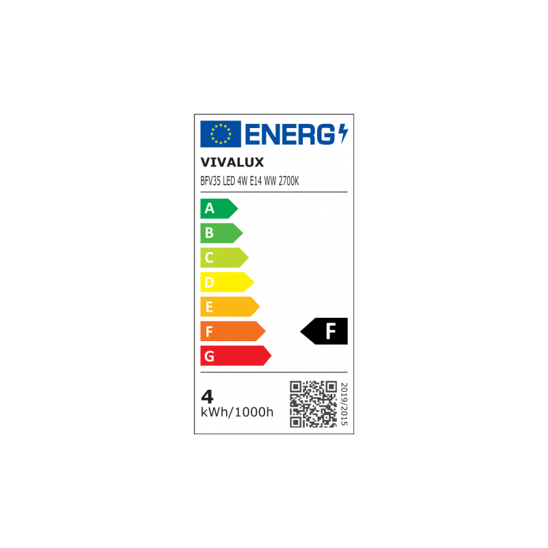 Λάμπα κεράκι LED Filament Amber E14 4W 2700K (ΘΕΡΜΟ) C35 360o 380Lm VIVA