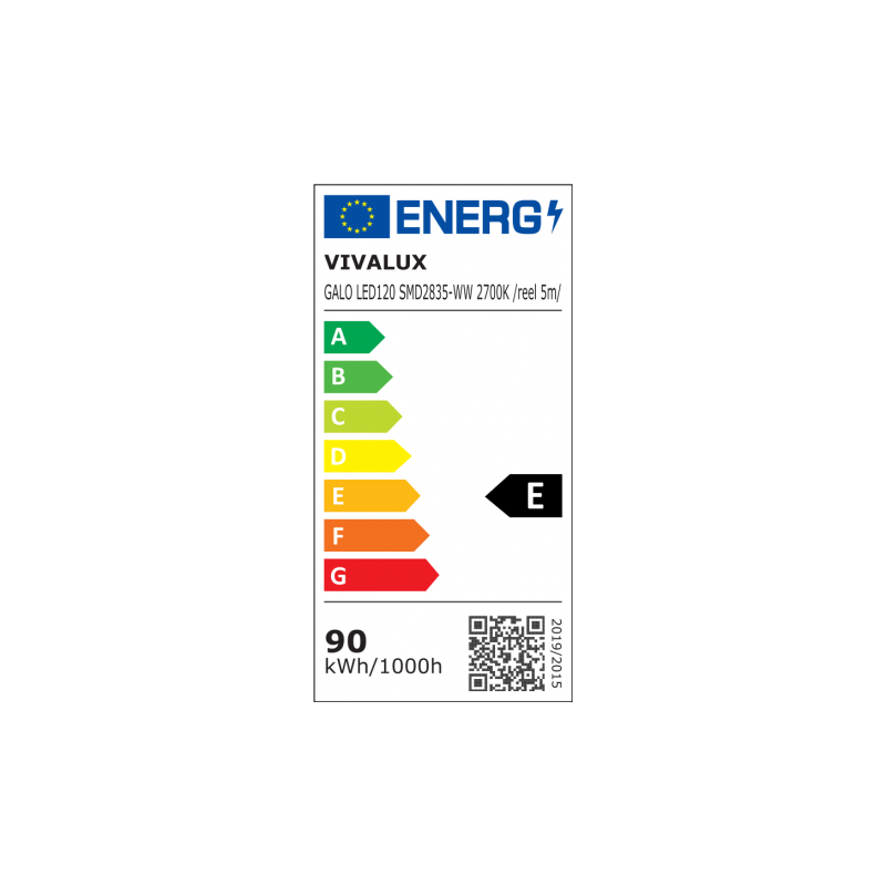 Ταινία LED 18W/m CHIP 3528 120chips/m 2700K (ΘΕΡΜΟ) 1100Lm IP20 12V PROJECT EDITION