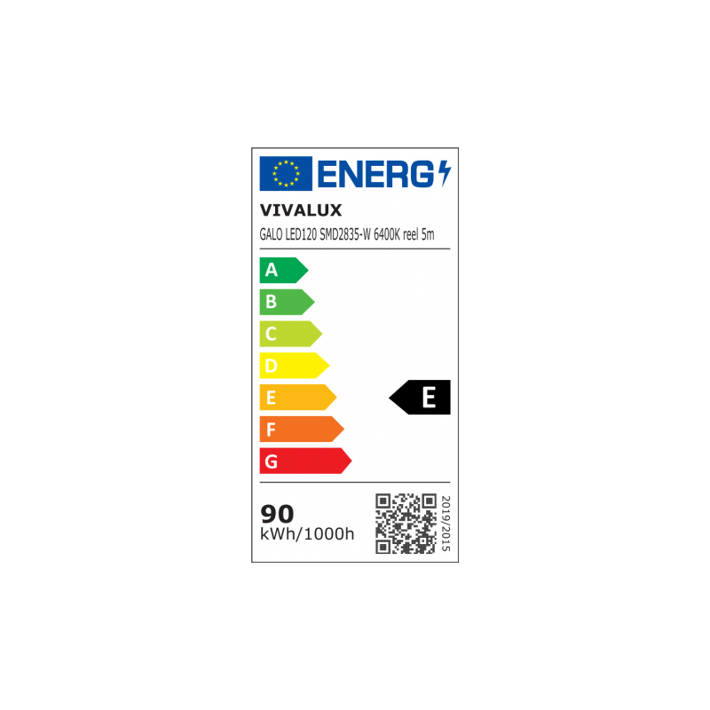 Ταινία LED 18W/m CHIP 3528 120chips/m 6400K (ΨΥΧΡΟ) 1100Lm IP20 12V PROJECT EDITION