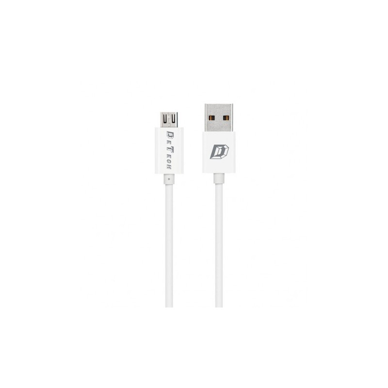 Φορτιστής Οικιακός 5V/1A 220V Universal 1 x USB καλώδιο Micro USB 1m λευκό 14115 DeTech