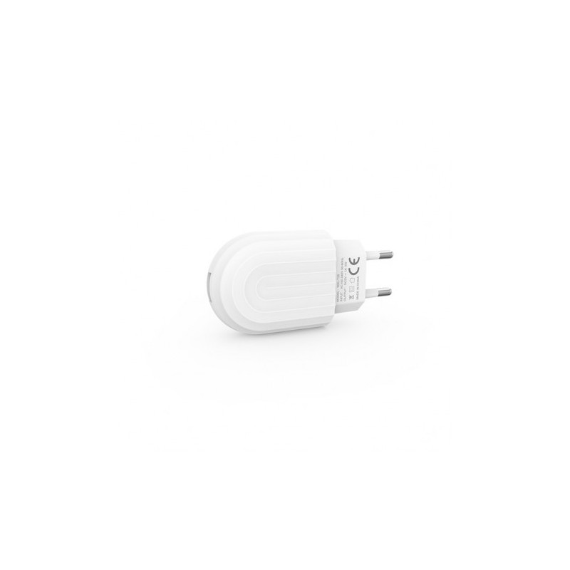 Ταχυφορτιστής Οικιακός DE-28i 5V/2.4A 220V Universal 1 x USB καλώδιο Lightning 1m λευκό 14134 DeTech