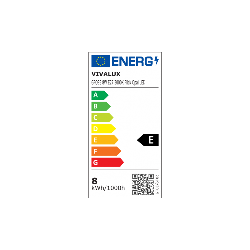 ΛΑΜΠΤΗΡΑΣ LED ΓΛΟΜΠΟΣ FILAMENT ΟΠΑΛ E27 8W 3000K (ΘΕΡΜΟ) 900Lm G95 220V VIVA