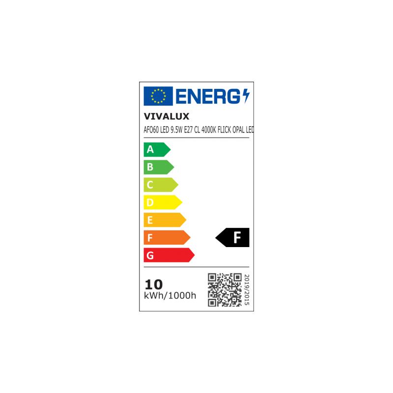 ΛΑΜΠΤΗΡΑΣ LED FILAMENT ΟΠΑΛ E27 9,5W 4000K (ΦΩΣ ΗΜΕΡΑΣ) 1050Lm A60 220V VIVA