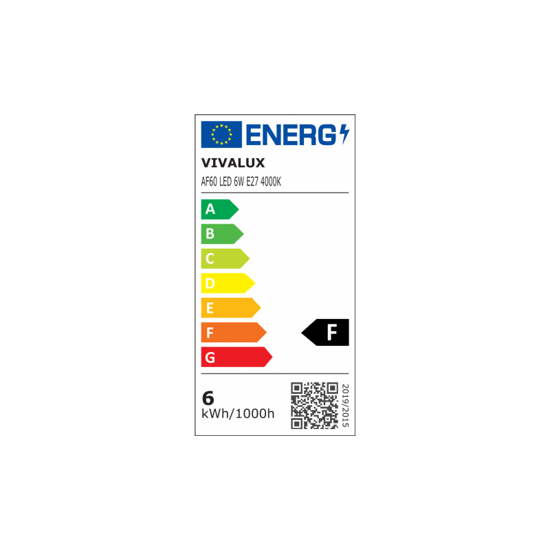 ΛΑΜΠΤΗΡΑΣ LED FILAMENT E27 6W 4000K (ΦΩΣ ΗΜΕΡΑΣ) 650Lm A60 220V VIVA