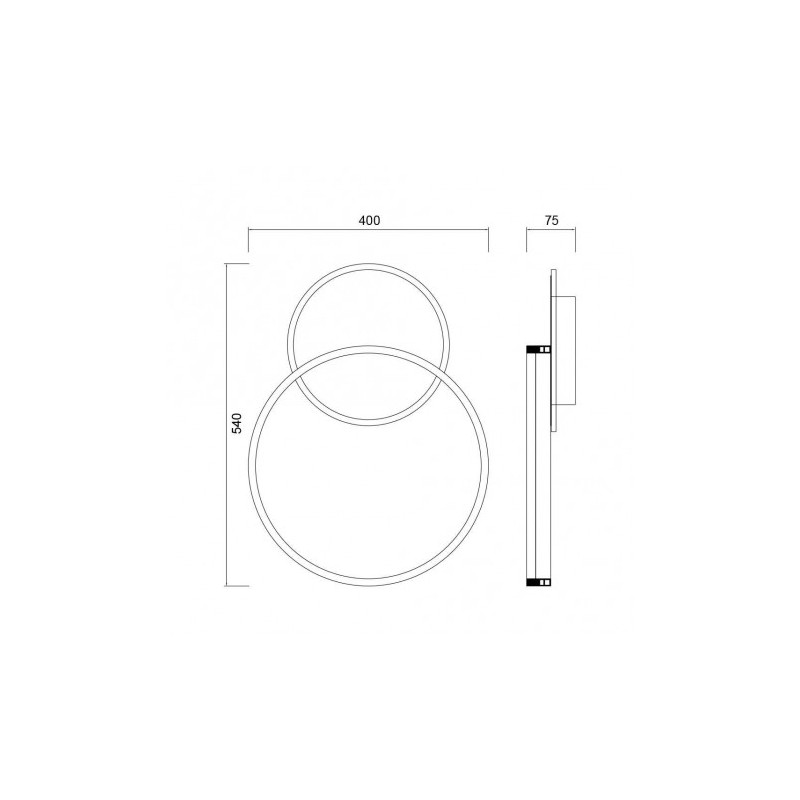 Φωτιστικό Οροφής LED 51W 3CCT (3000K/4000K/6000K) Επιλογή από Χειριστήριο 3755Lm 540x75mm λευκό WEEK 004607 VIVA