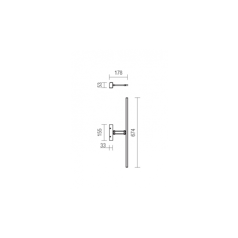 ΑΠΛΙΚΑ ΤΟΙΧΟΥ LED 16,4W 3000K (ΘΕΡΜΟ ΦΩΣ) 1394lm CHROME LINEAR 01-453 REDO