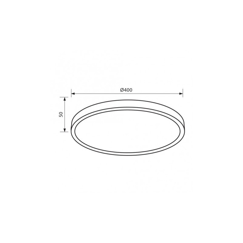 Φωτιστικό Οροφής LED 35W 4000K (Φως ημέρας) 3300Lm Φ400x50mm λευκό στρόγγυλο LUKA VIV004616 VIVA