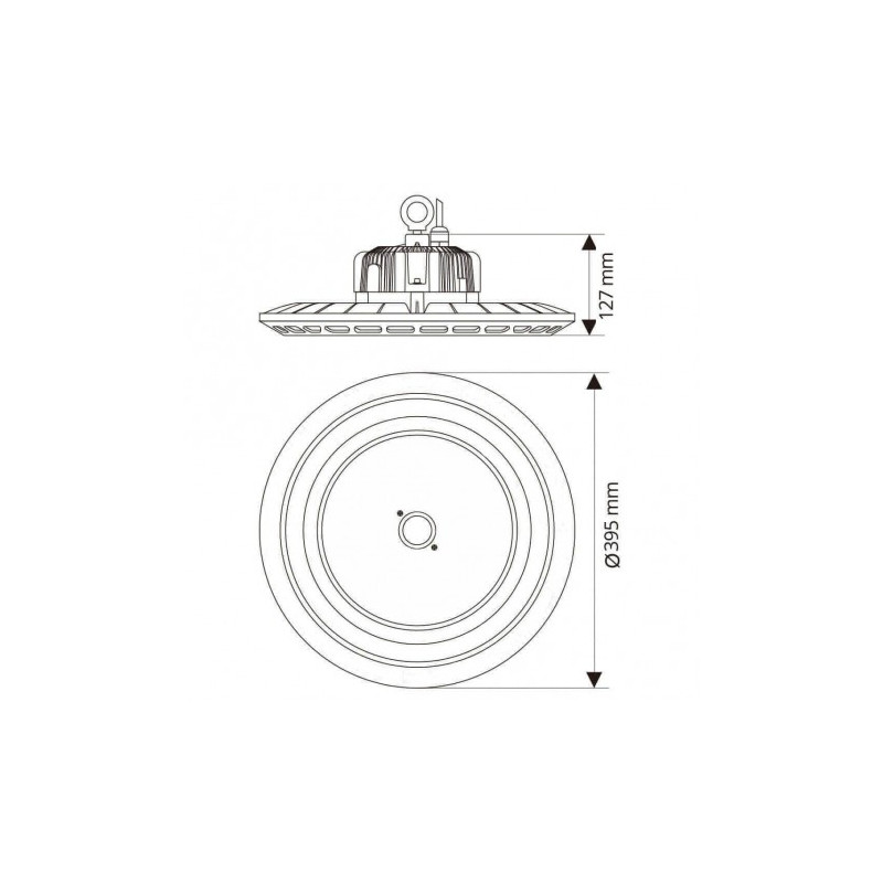 ΚΑΜΠΑΝΑ LED 200W 20000Lm 5000K (ΛΕΥΚΟ ΧΡΩΜΑ) 60 ΜΟΙΡΕΣ IP65 Φ395x127mm ΜΑΥΡΟ ΧΡΩΜΑ VIV004156 VIVA