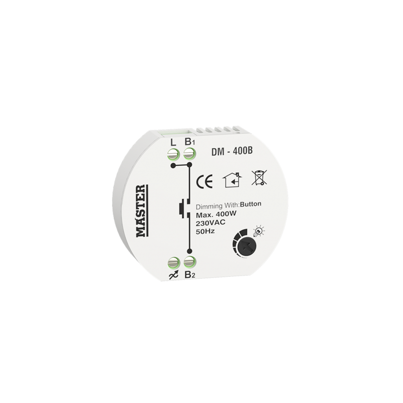 Dimmer Κυτίου 400W για λαμπτήρες LED (ΤΗΛΕΧΕΙΡΙΣΜΟΣ BUTTON)