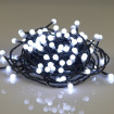 100 LED Χριστουγεννιάτικα Λαμπάκια SMALL BALL 1cm Πρόγραμμα Ψυχρό Λευκό Μαύρο Καλώδιο Ρεύματος 13Μ 31V Αδιάβροχα IP44 EPAM