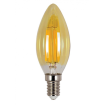 Λάμπα κεράκι LED Filament Amber E14 4W 2700K (ΘΕΡΜΟ) C35 360o 380Lm VIVA