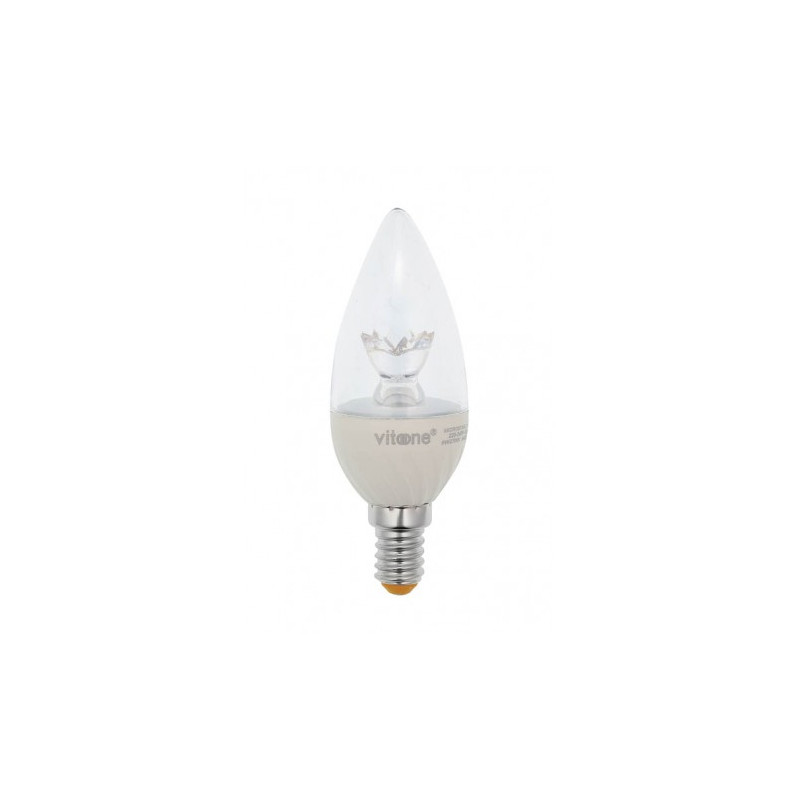 ΛΑΜΠΤΗΡΑΣ LED MICROSTAR-2 CANDLE C37 E14 6W 414Lm ΔΙΑΦΑΝΟΣ DIMMABLE 2700K (ΘΕΡΜΟ ΦΩΣ) 1513820 VITO