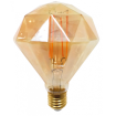 Λάμπα LED Διαμάντι Filament Amber E27 6W 2200K (ΘΕΡΜΟ) 360o 520Lm LIGHTEX