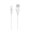 Καλώδιο δεδομένων Fast Charge 2A Micro USB 1m Λευκό 14126 DE24M DETECH