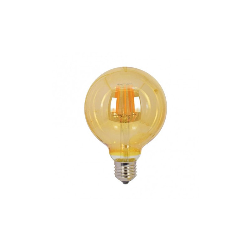 ΛΑΜΠΤΗΡΑΣ LED ΓΛΟΜΠΟΣ FILAMENT AMBER E27 6W 2700K (ΘΕΡΜΟ) 590Lm G95 220V VIVA