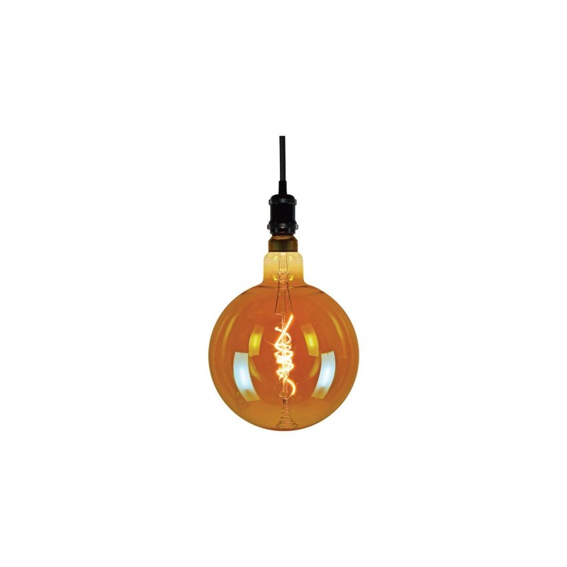 ΛΑΜΠΤΗΡΑΣ LED ΓΛΟΜΠΟΣ FILAMENT AMBER E27 6W 2200K (ΘΕΡΜΟ) 350Lm Φ200x300mm 220V VIVA