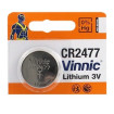 Μπαταρία Λιθίου Κουμπί CR2477 850mAh 3V VINNIC