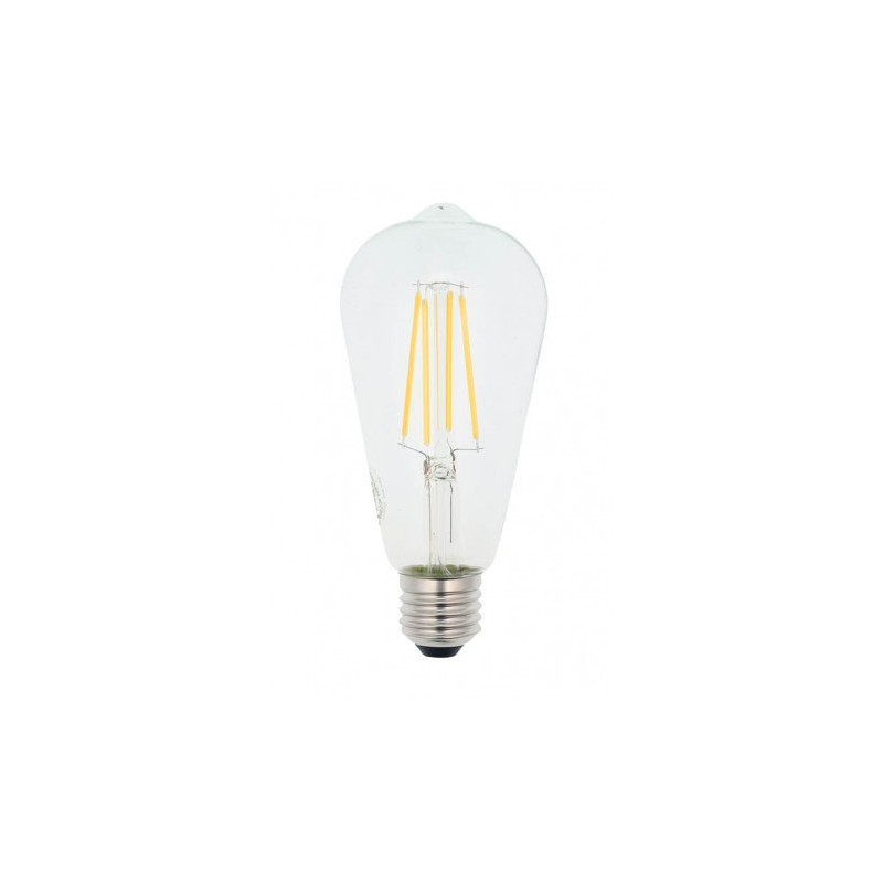 ΛΑΜΠΤΗΡΑΣ LED FILAMENT LEDISONE-2-ΔΙΑΦΑΝΟΣ ST64 8W 1000Lm E27 2700K (ΘΕΡΜΟ ΦΩΣ) 1514580 VITO