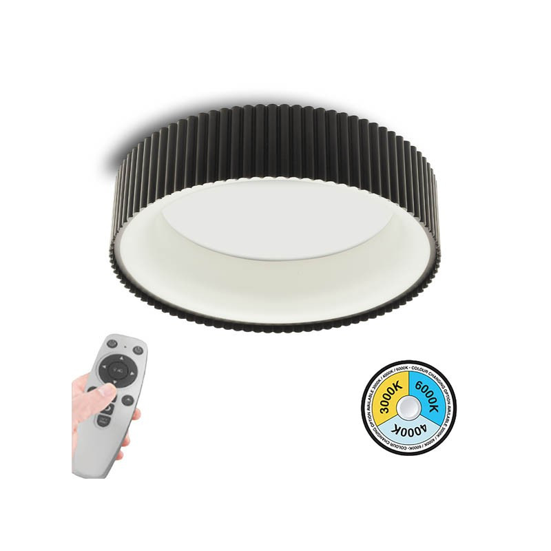 ΦΩΤΙΣΤΙΚΟ LED ΟΡΟΦΗΣ TANIA DIMMABLE-AS46 42W 3xCCT ΜΑΥΡΟ ΧΡΩΜΑ ΜΕ ΑΣΥΡΜΑΤΟ ΧΕΙΡΙΣΤΗΡΙΟ 2,4GHz 3xCCT 2024660 VITO